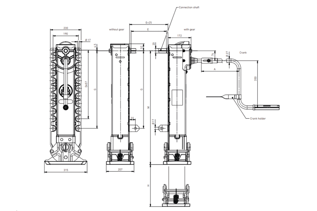 Ritning dobbelstøtte